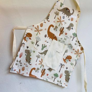 grembiule da cucina dinosauri sabbia