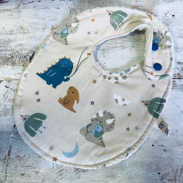 bavaglino spugna e cotone dino baby