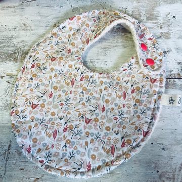 bavaglino spugna e cotone fiori di campo