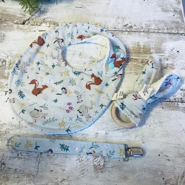 tris bebè animaletti bosco