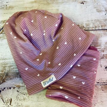 coordinato internofelpato cuori rosa