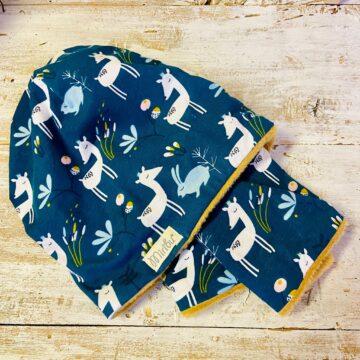 cuffia daino pile senape