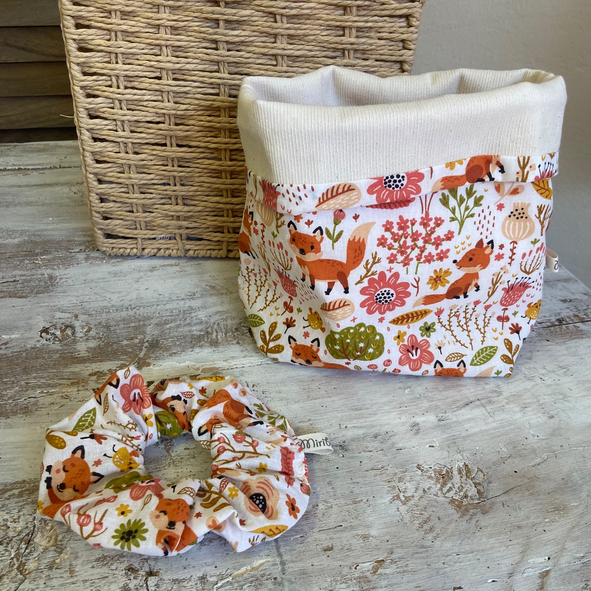 Scrunchie in cotone Volpine - immagine 2
