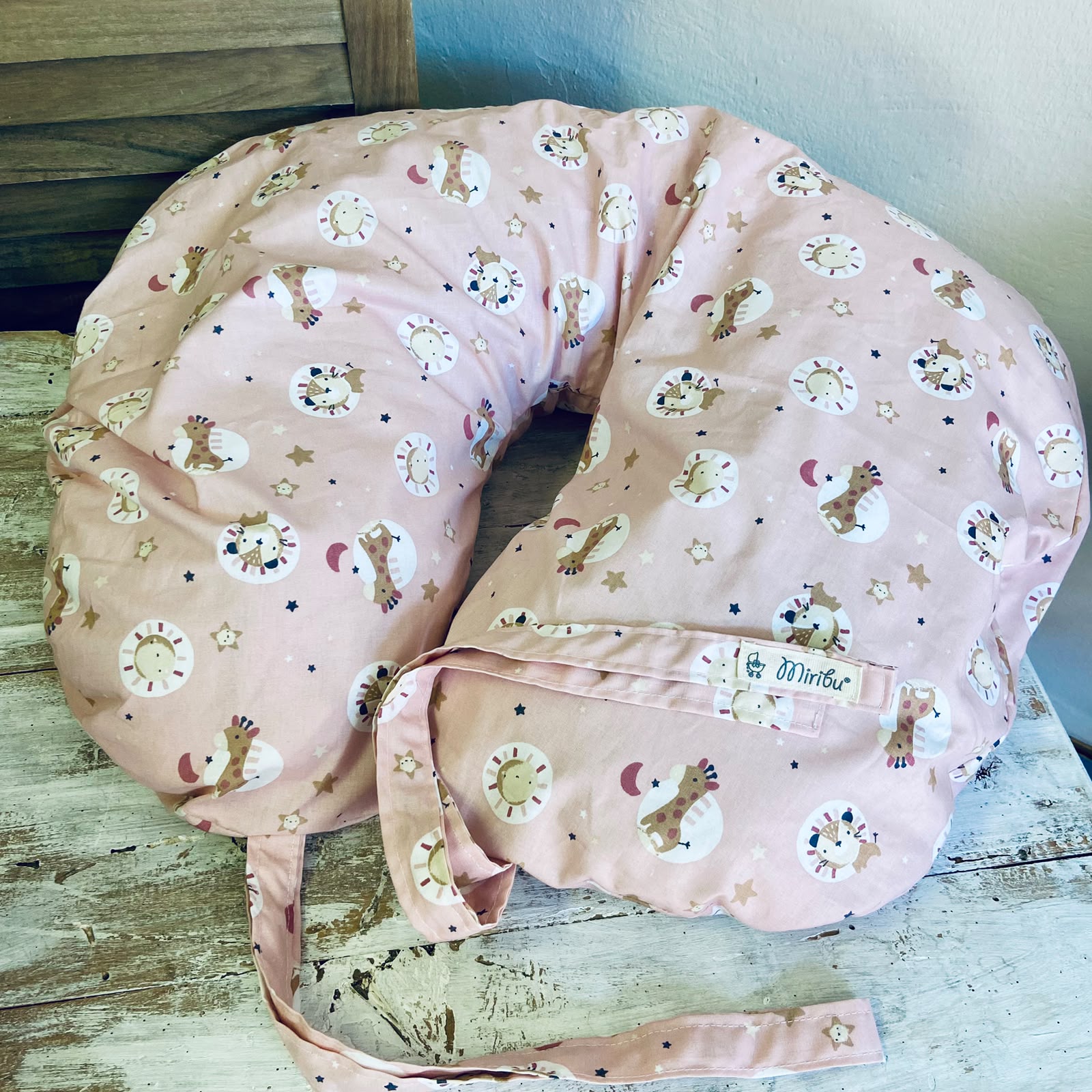 cuscino allattamento giraffina rosa