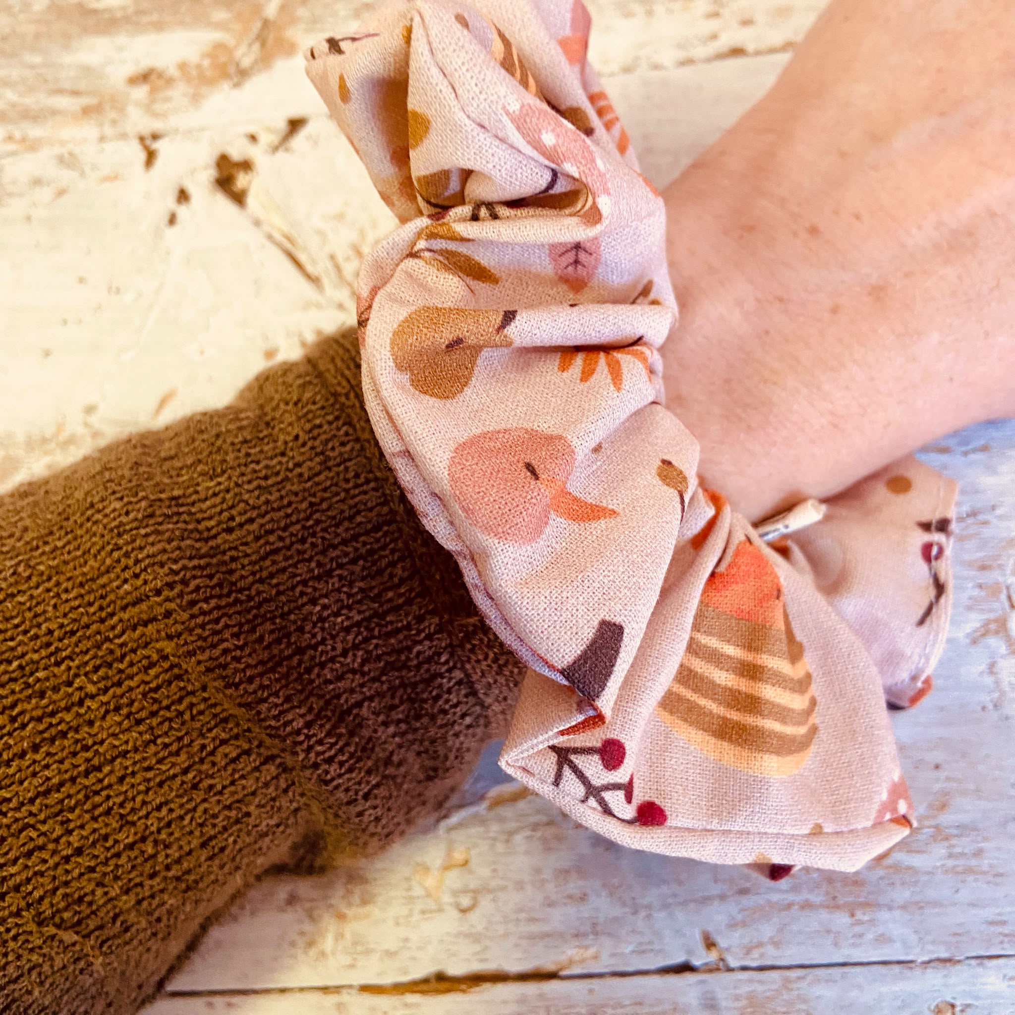 Scrunchie in cotone Autumn - immagine 2